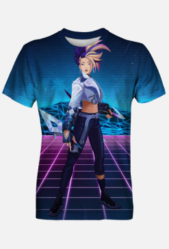 LoL Akali KDA All Out - koszulka męska fullprint