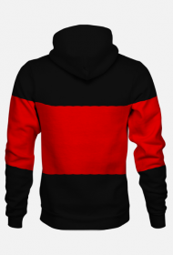 Bluza Kaptur Nostalgic czerwony pasek