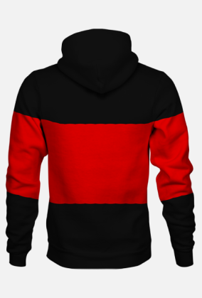 Bluza Kaptur Nostalgic czerwony pasek