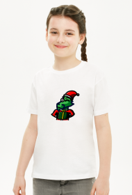 Świąteczny T-Shirt KIDS "SANTA SHIELDZIAK" biały