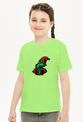 Świąteczny T-Shirt KIDS "SANTA SHIELDZIAK" biały