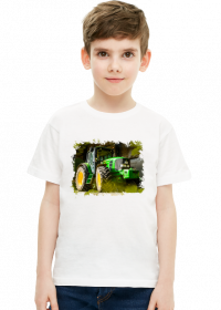 Koszulka z traktorem JOHN DEERE we mgle