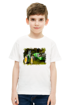 Koszulka z traktorem JOHN DEERE we mgle