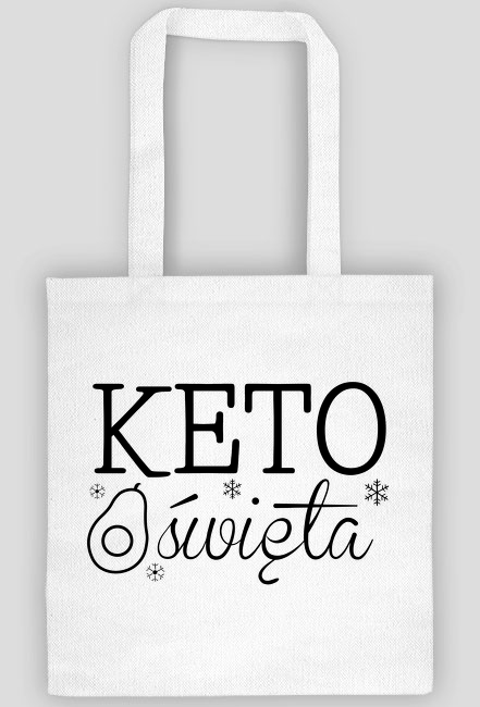 Keto Święta - torba z nadrukiem dla fanów keto