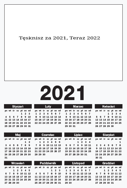 Kalendarz na sprawdzene co było w 2021