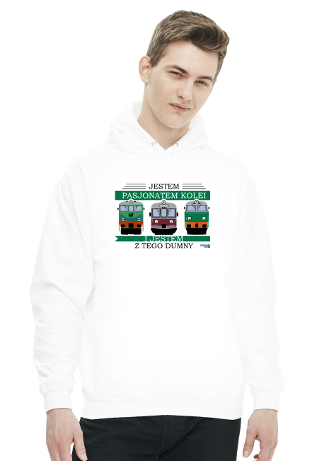 Bluza z kapturem - Jestem pasjonatem kolei i jestem z tego dumny