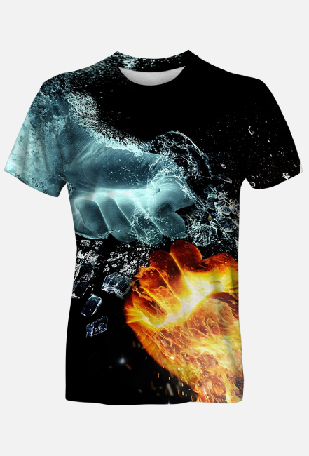 Koszulka z Krótkim Rękawem - OGIEŃ I LÓD