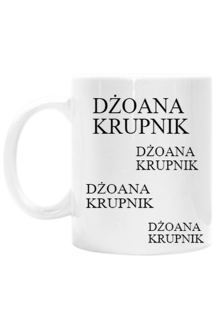 KUBEK white "DŻOANA KRUPNIK"