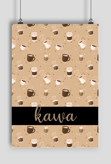 Plakat do kuchni z napisem - kawa