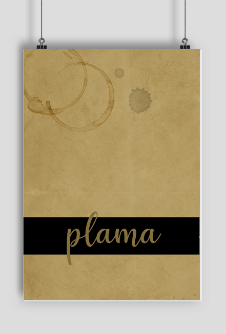 Plakat do kuchni z plamą po kawie