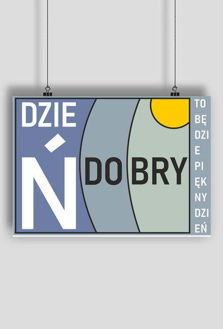 Plakat do sypialni - dzień dobry