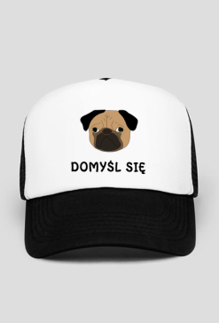 Czapka z daszkiem z mopsem