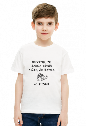 T-shirt dziecięcy z cytatem ŻÓŁW
