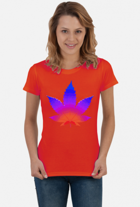 Koszulka damska liść konopi