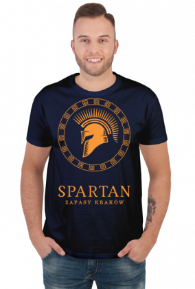 T-shirt granatowy Spartan Zapasy Kraków