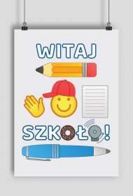 Plakat A1 Poziomy Witaj szkoło!