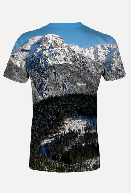 Koszulka męska FUL PRINT Góry zimą