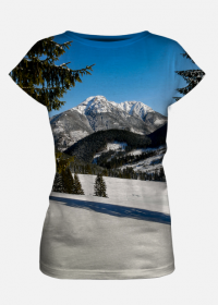 Koszulka damska FULL PRINT Góry zimą