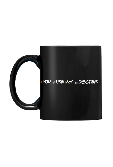 You are my lobster - czarny kubek - jesteś moim homarem