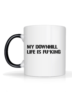 KUBEK WHITE-BLACK MY DOWNHILLL LIFE IS FU*KING