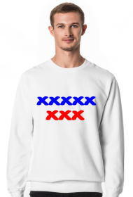 XXXXX XXX Bluza bez Kaptura Biała/Czarna