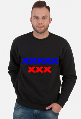 XXXXX XXX Bluza bez Kaptura Biała/Czarna