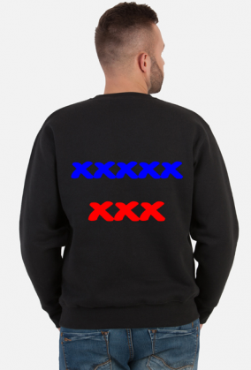 XXXXX XXX Bluza bez Kaptura Biała/Czarna