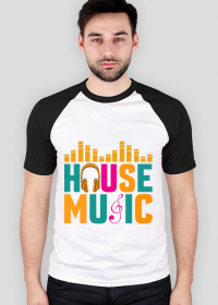HOUSE MUSIC koszulka baseballowa
