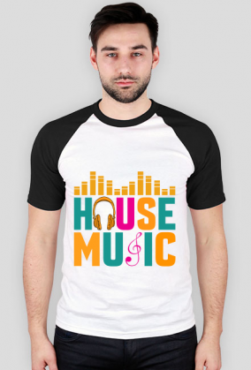 HOUSE MUSIC koszulka baseballowa