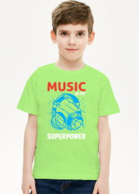 Music is my Superpower Koszulka dziecięca UNISEX