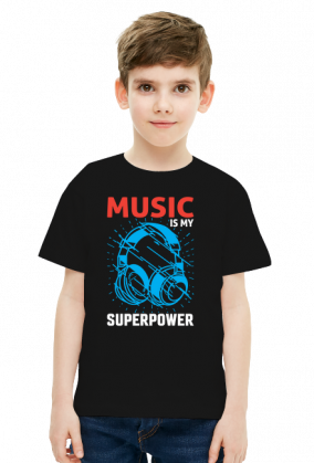 Music is my Superpower Koszulka dziecięca UNISEX