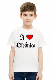 Koszulka dziecieca t-shirt unisex I love Olesnica