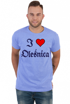 T-shirt koszulka z krotkim rekawem I love Olesnica