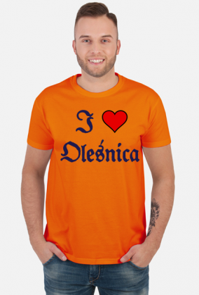 T-shirt koszulka z krotkim rekawem I love Olesnica