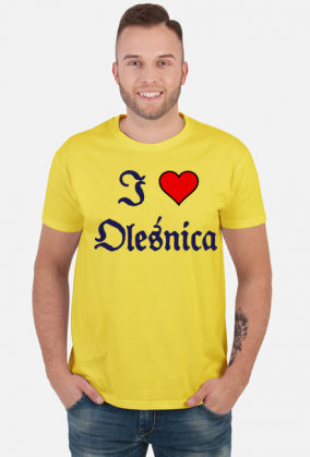 T-shirt koszulka z krotkim rekawem I love Olesnica