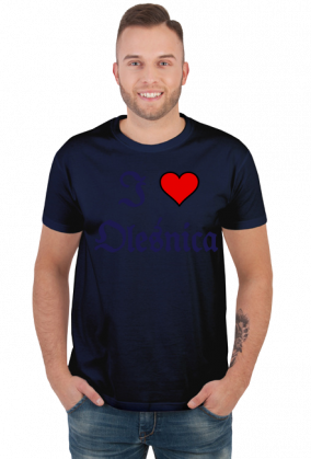 T-shirt koszulka z krotkim rekawem I love Olesnica