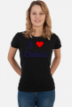 Damska koszulka t-shirt z krotkim rekawkiem I love Olesnica