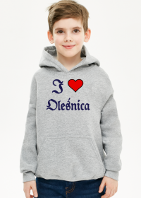 Dziecieca bluza z kapturem unisex I love Olesnica