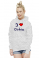 Damska bluza z kapturem I love Olesnica