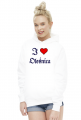 Damska bluza z kapturem I love Olesnica