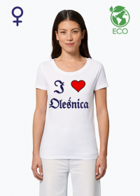 Damska koszulka eco I love Olesnica
