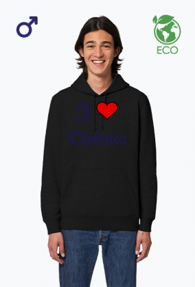 Meska bluza z kapturem eko I love Olesnica