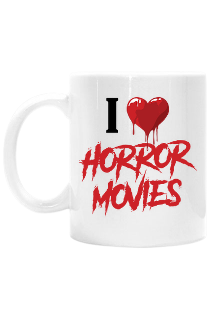 kubek white i love horror