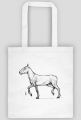 Biała torba bawełniana- koń