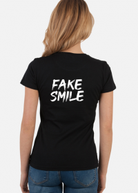 Koszulka Damska Czarna - FAKE SMILE