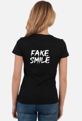 Koszulka Damska Czarna - FAKE SMILE