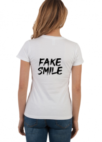 Koszulka Damska Biała - FAKE SMILE