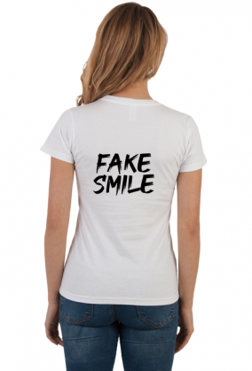 Koszulka Damska Biała - FAKE SMILE