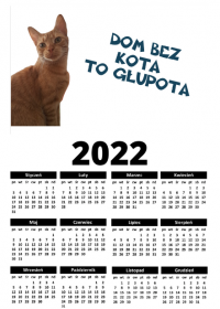 Kalendarz 2022 rok Z NASZYM KOTEM