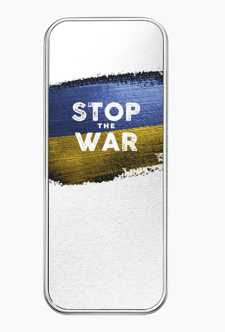 Aluminiowe Pudełko – Piórnik STOP THE WAR | Ukraina